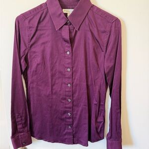 Banana Republic Rich Purple Non-Iron Button Down Shirt